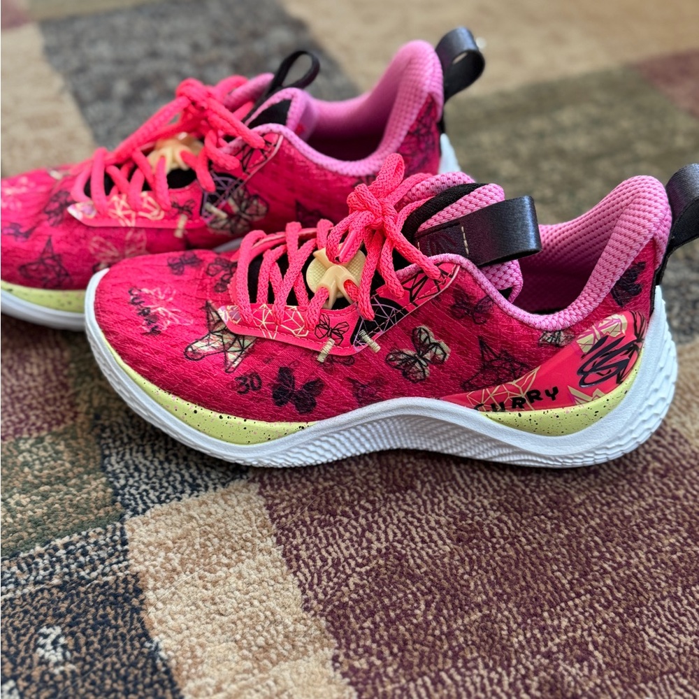 Kids Pink Butterfly Sneakers